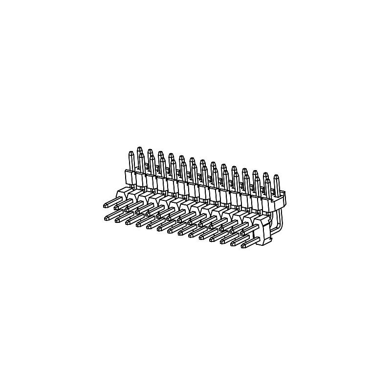 PH2.00mm Pin Header Double row Double plastic right angle series